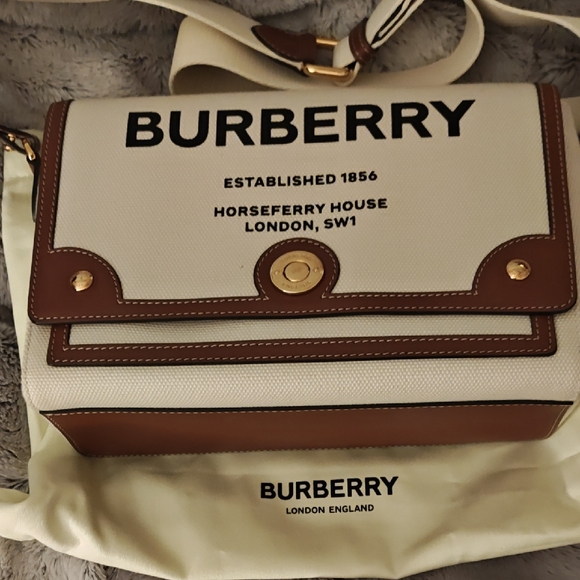 Burberry Other - Burberry Men's Brown and Cream Messenger Bag